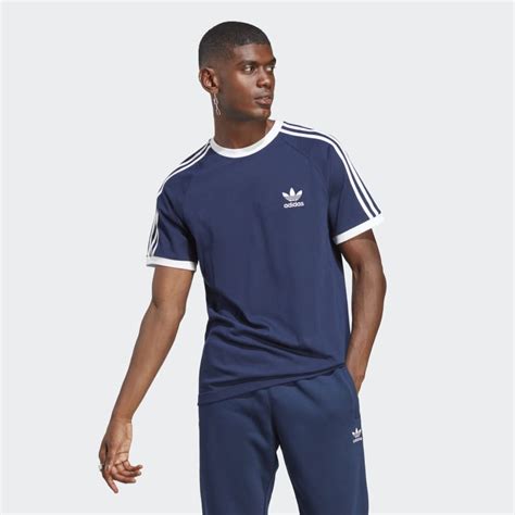 adidas ess 3 tee t shirt herren mit blau stripes|adidas adicolor 3 stripes.